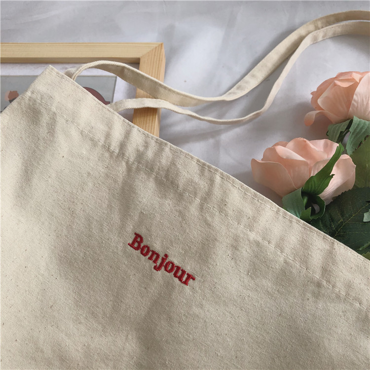 Bonjourキャンバスバッグ
