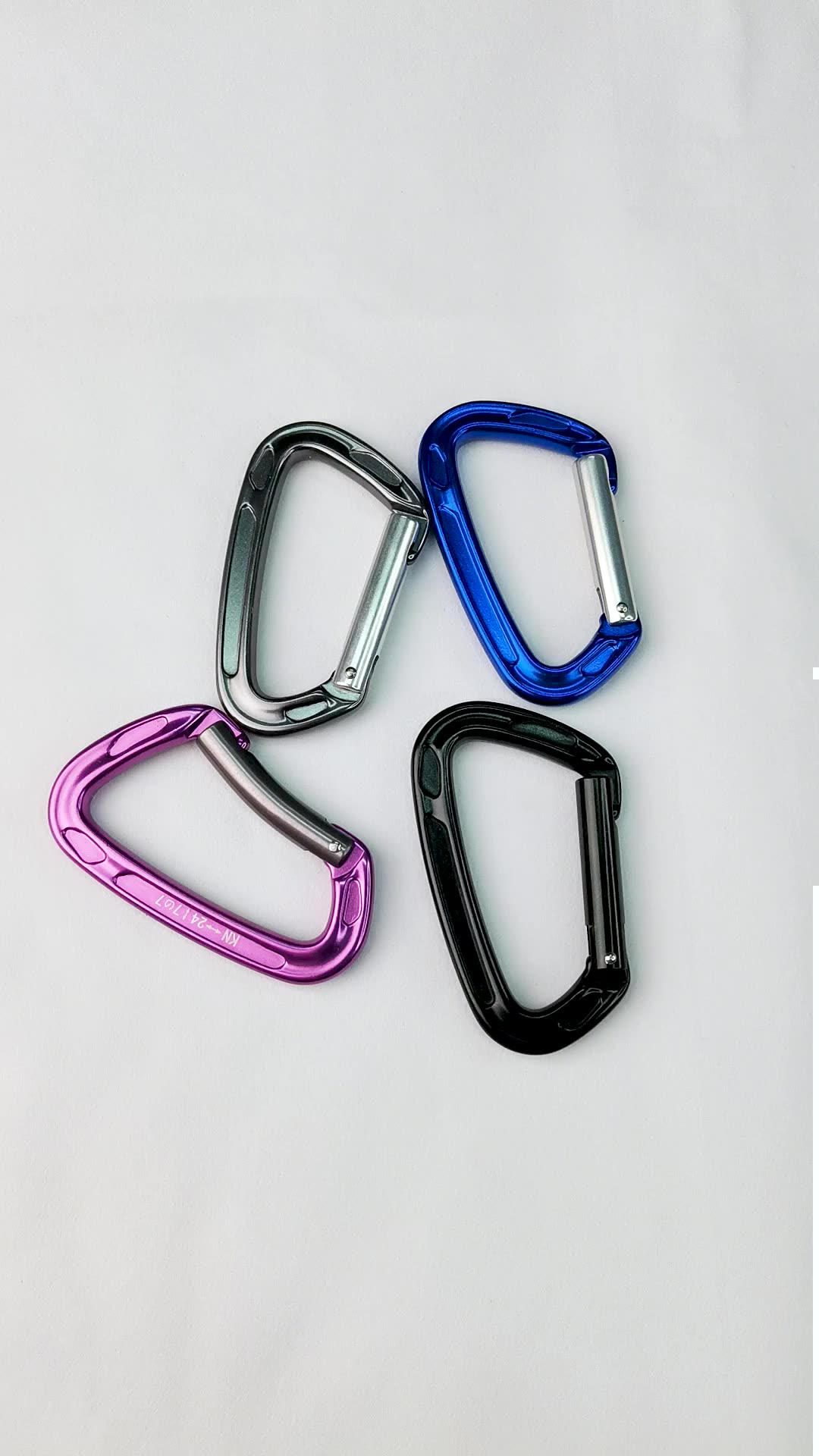 Factory Custom Logo 24KN Carabiner Aluminum Snap Locking Climbing Carabiner Carabiner Clip Anodized for Hammock 22KN Aluminum1