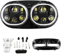 LED Double Headlight for XL883 XL1200 Road Glide - Motorefit 90W/60W Motorcyclist Headlamp1