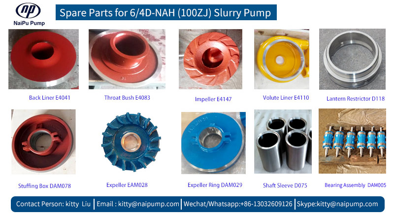 6/4 D-HA Horizontal Slurry Pump and Spare parts for Sales