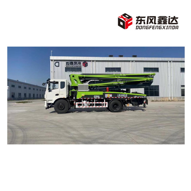 Cidade de Xinxiang Dongfeng Xinda Heavy Industry Co., Ltd. lança caminhão bomba de concreto compacto de 38 metros para cenários de construção de edifícios baixos
