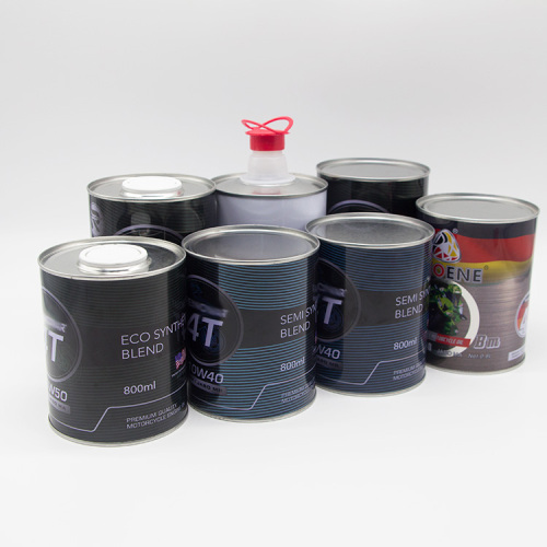 800ml-1000mL round tin can with 42mm plastic spout cap