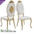 2022 Gold White Oval Back Stainless Steel Chair for Wedding and Event1