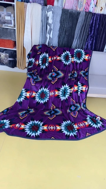 Southwest Native American Fleece Blankets Aztec Style flannel Plush Blanket1
