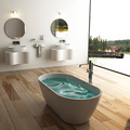 Hot Sale Oval Poly Artificial Stone Freestanding Bathtub1