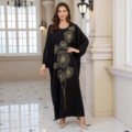 لباس زنانه تابستانی زنانه با آستین بلند به سبک آفریقایی دوزی ریون دوزی شده