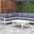 Échantillon gratuit meubles Haute densité Sponge Métal en aluminium ALLIAGE ALLIAGE ALLIPHER Hôtel Patio Jardin Outdoor Sofa1