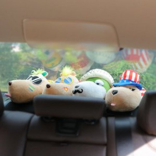 The main points of the plush toy pendant in the car