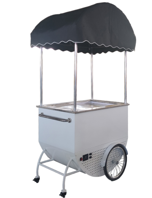Handgeschobener Premium-Gelato- und Eiswagen