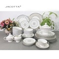 Custom European Porcelain Bone China Serving Platter with Bespoke Designed 6 Cup and Plate Set1