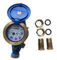 Magnetic Drive Multi Jet Cold Water Meter, 1/2 inch, R160, Brass Body, External Adjustment1