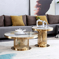 Modernista Minimalista Redonda Round Light Light Sofá Diseñador de mesa auxiliar Creative Nordic Marble Table Combination1