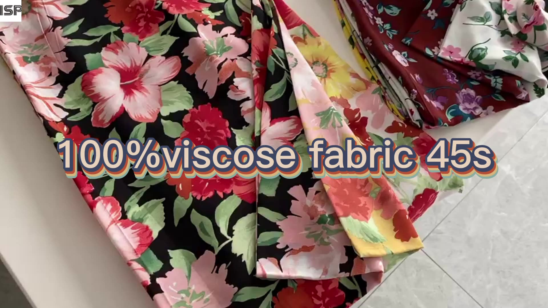 Wholesale Custom 100% Printed Viscose Rayon Fabric,Woven Technics Bright Color Digital Printed Rayon Fabric1