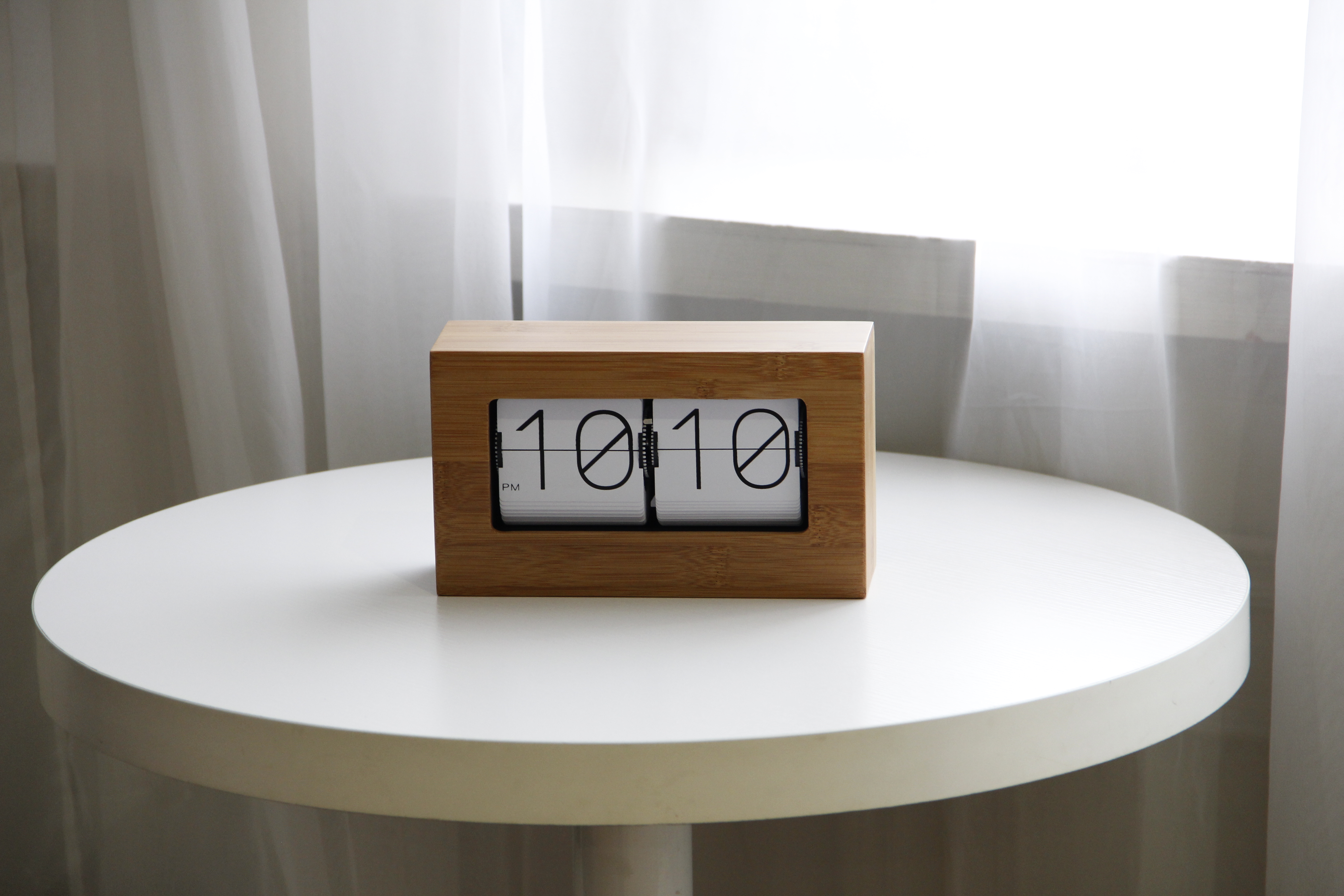 HY-F010木製ボックスフリップクロック