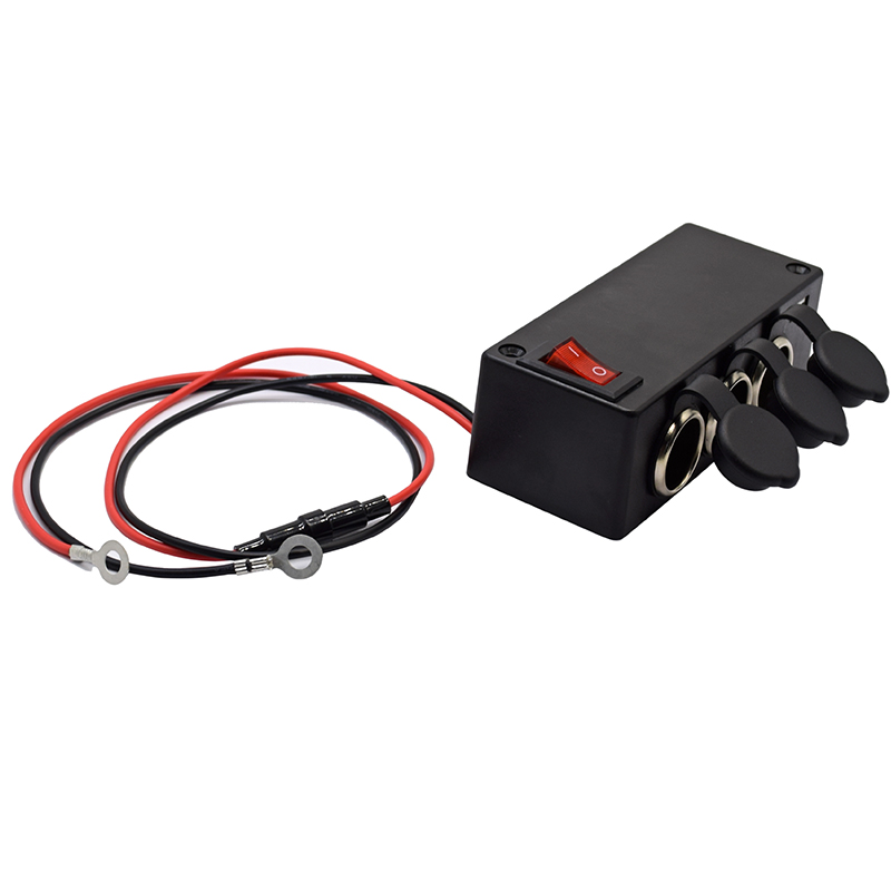 12 В/24 В 3-сокета 120 Вт DC Power Car Splitter с выключателем1