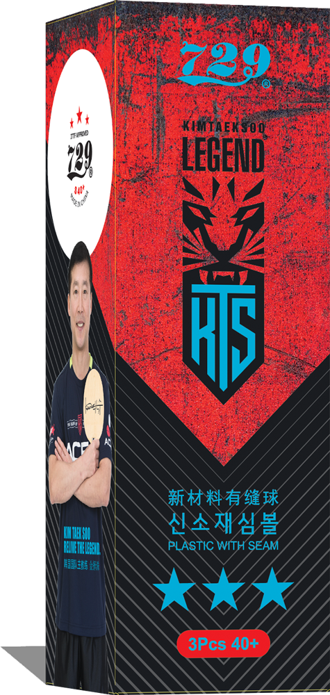 729 KTC Kim Taek Soo New Materials 3 αστέρων 40+ Μπάλα επιτραπέζιου τένις με ραφές