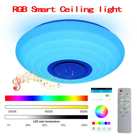 Luz de teto Smart Bluetooth com Music Recursos de Música App1