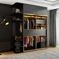 Light luxury sliding door wardrobe simple modern wardrobe dressing table integrated Nordic sliding door home bedroom glass wardr1