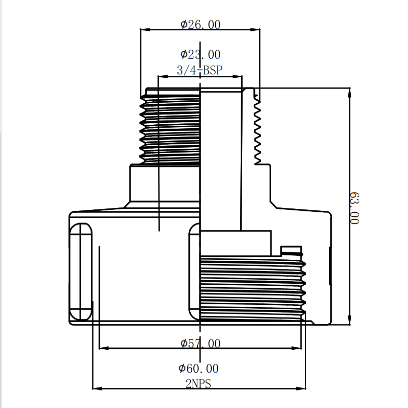 Polypropylene ibc adapter