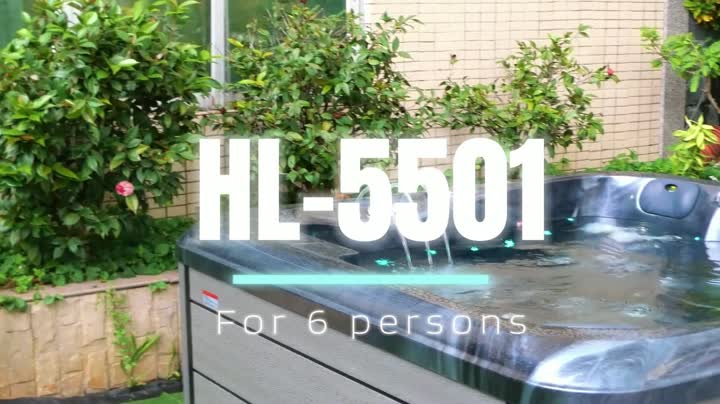 Simple design 6 person hot tub HL-5501
