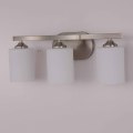 Modern Opal Glass Bathroom Wall Lamp with Brushed Nickel Finish1
