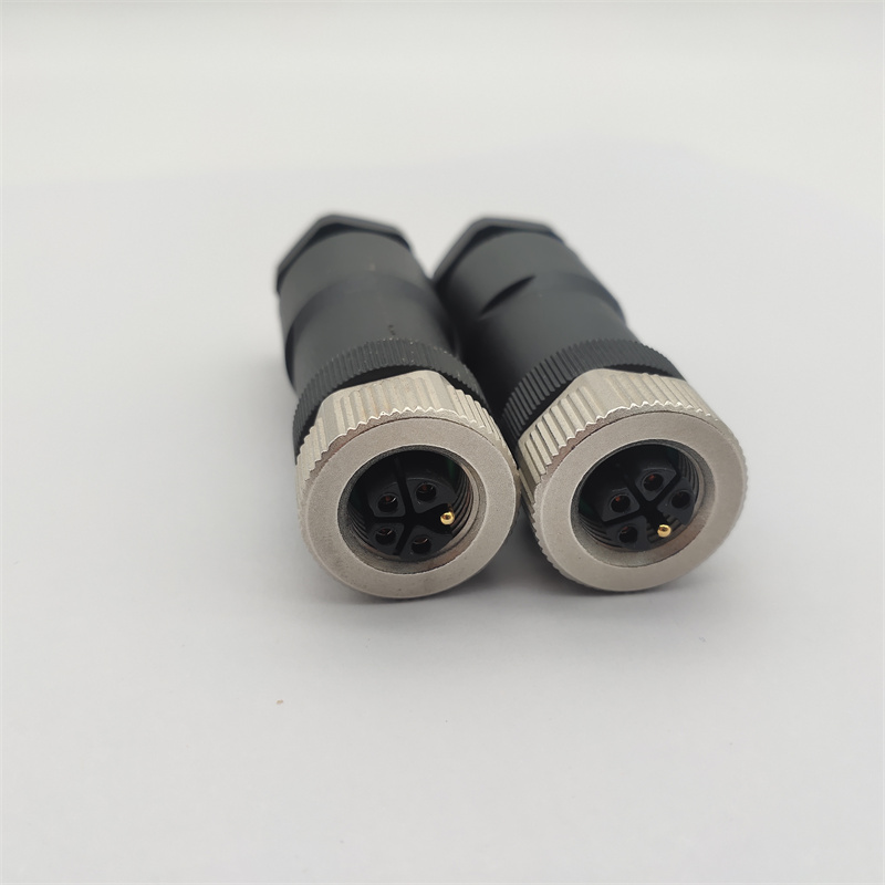 SVLEC M12 Round Plug Connector K-Code 5-Pole Male Straight