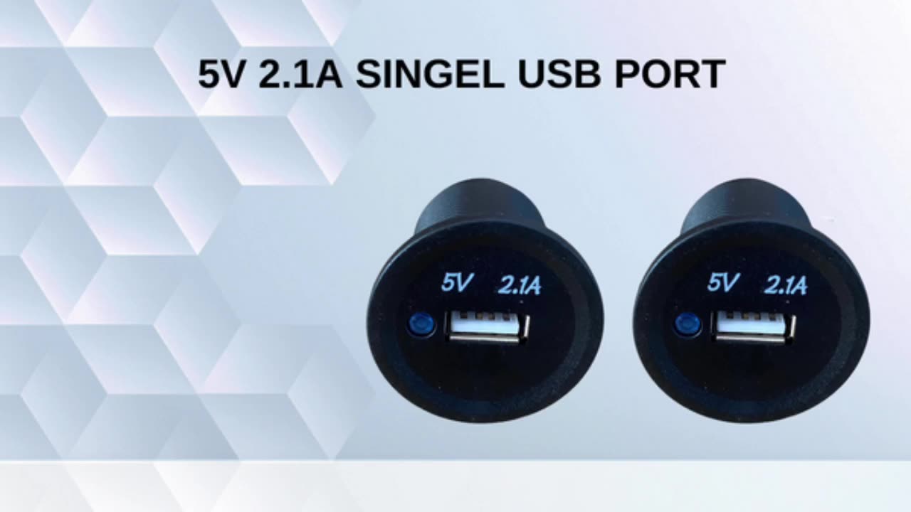 캠퍼 RV 버스 12V 24V 충전기 소켓 싱글 자동차 USB 소켓 아울렛 휴대 전화 1