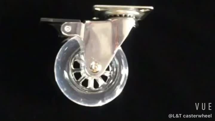 Transparent Brake Caster