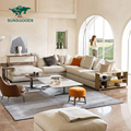 Luxury Microfiber L-Shaped Reclining Modern Living Room Sofa Set1