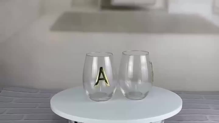 γυαλί tumblers stemless κρασί γυαλί σετ Χριστουγεννιάτικων σχεδίων