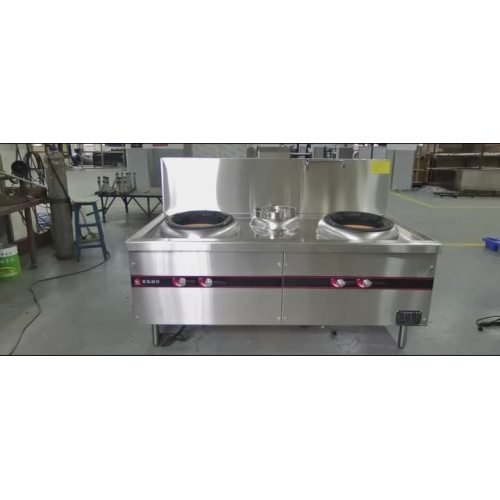 Gazla çalışan Çin çift brülörlü tek çorba wok ocağı