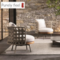 PurelyFeel Outdoor Courtyard Solid Wood Balcony Leisure Sofa Set1