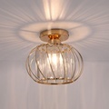USA Free Shipping Golden Crystal Ceiling Lamp - Unique Flush Mount Light1