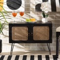 Neue Mode Großhandel natürliche Türseite moderne Designs Nordischer Speicher Rattan Massivholz Wohnzimmer Küchenschrank1