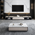 Modern Slate TV Cabinet: Integrated Coffee Table for Luxurious Living Room Furniture1