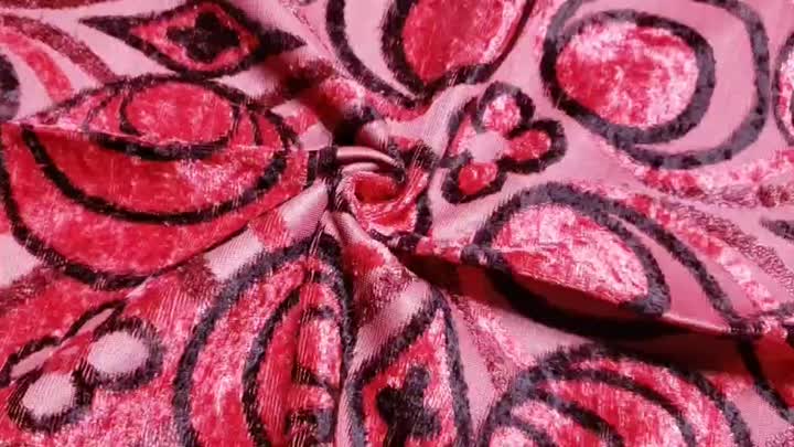 jacquard poly velvet fabric