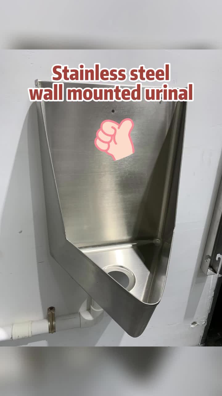 wall hung stainless steel urinal