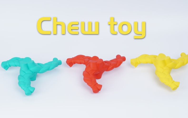 Rubber Braided shape Darts Pet Dog Chew Toy