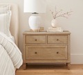 البيت بالجملة Home Modern Simplicity Leather Gumanture Solid Wood Bedroom Tably Table With Drawer1
