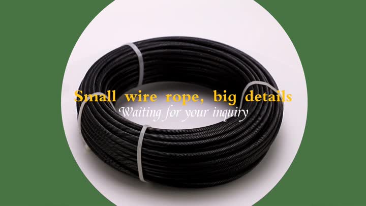 black oxide stainless steel wire rope