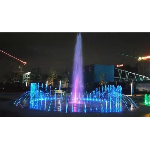 Spor Parkı'nda Müzik Çeşmesi, Dezhou City, Shandong Eyaleti