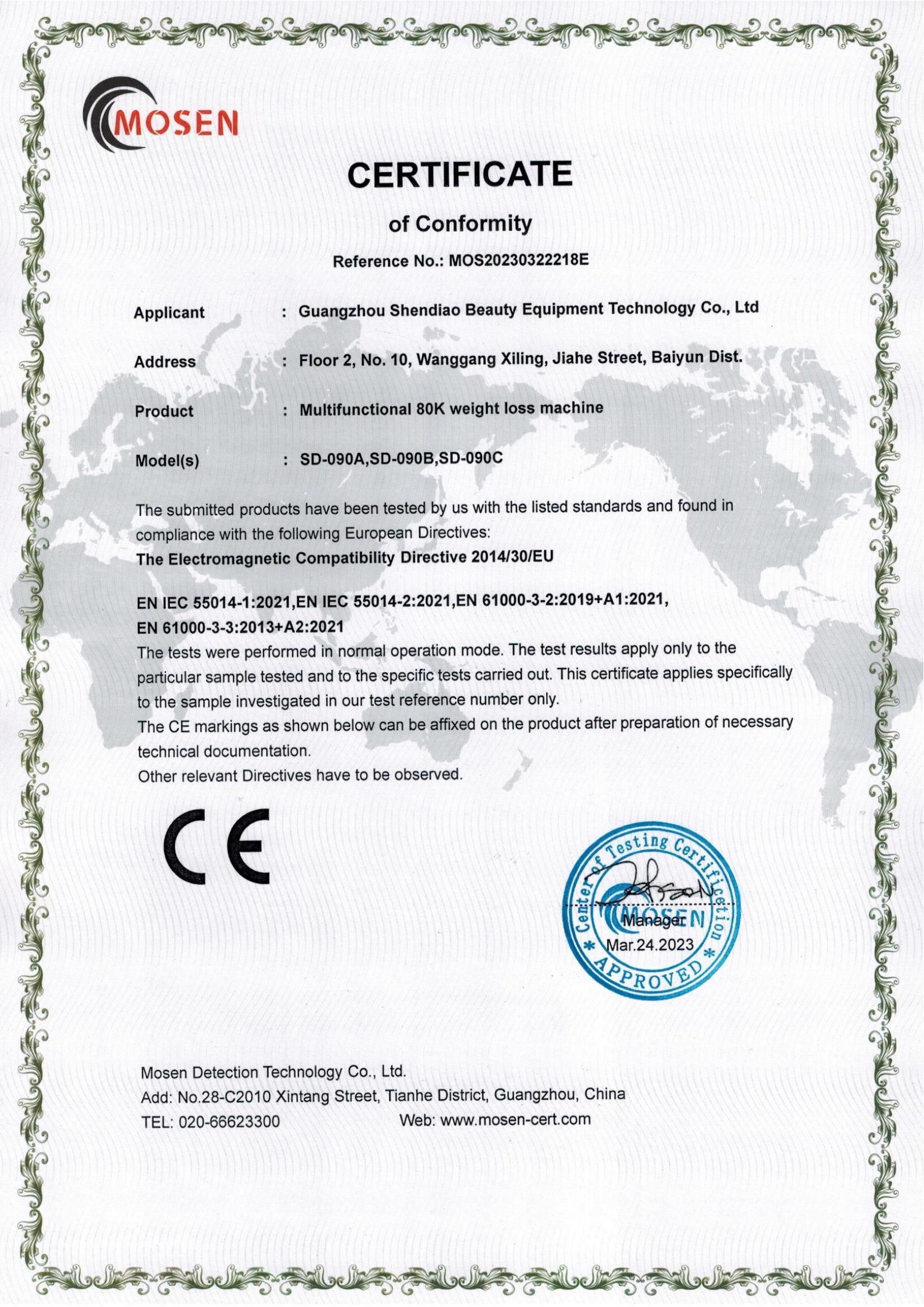 SD-090A,SD-090B,SD-090C CE Certificate