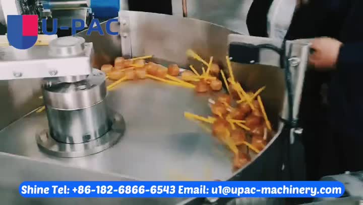 UP-320S double twist lollipop wrapping machine .mp4