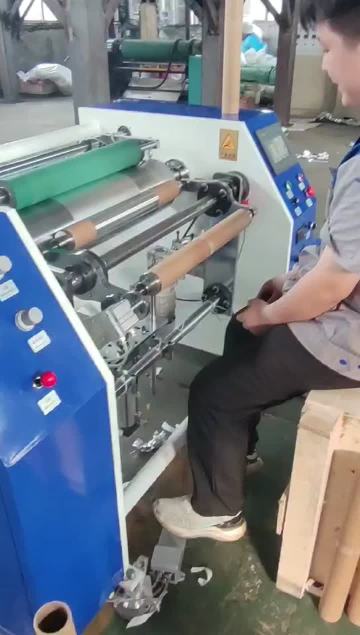 Aluminum foil rewinding machine