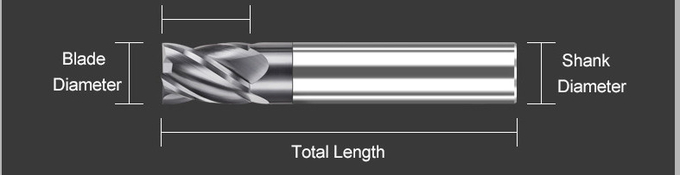 Corte de moagem de aço de tungstênio de carboneto Cortador de moinho de arestas curtas de 4 flautas 3 Ferramentas de usinagem de alumínio de alumínio de flauta 0