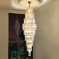 Gold/Silver Crystal Art Deco Chandelier for Villa Hall, Living Room, Loft, and Kitchen1