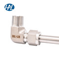 Stainless Steel 90 Degree Male Elbow Twin Ferrule Compression Tube Fitting 1/4\" NPT1