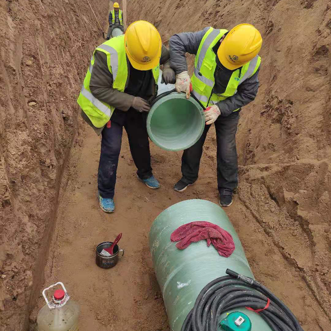 Underground GRP pipe for River water replacement project