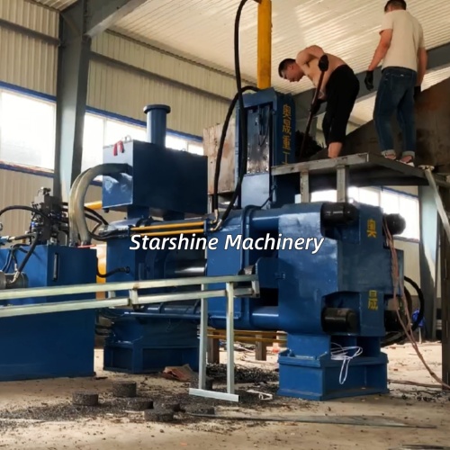 Eisernen Chips drücken Test auf horizontaler Brikettiermaschine