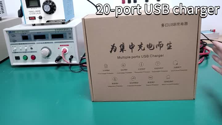 Adaptador de potencia de cargador USB de 20 puertos